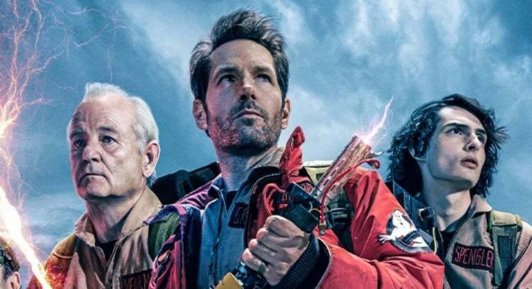 Paul Rudd e Caça-Fantasmas em Ghostbusters Apocalipse de Gelo – Cinema