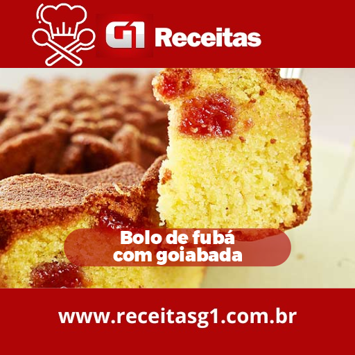 Bolo de Fubá com Goiabada