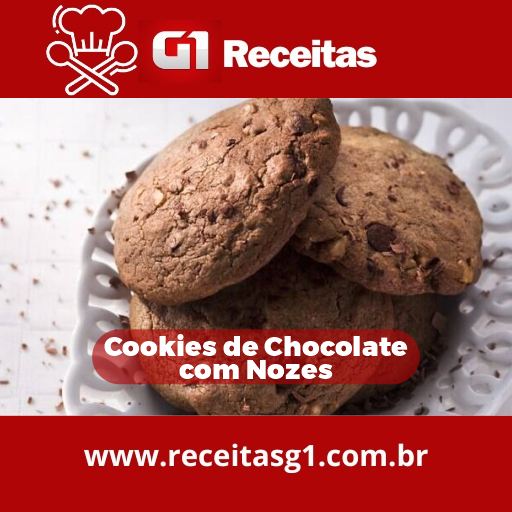 Cookies de chocolate com nozes