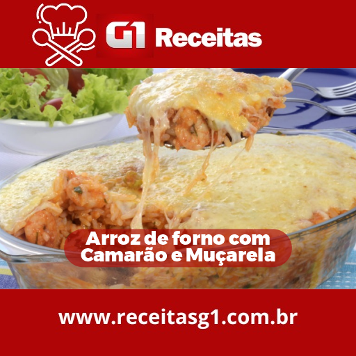 Arroz de forno com Camarão e Muçarela