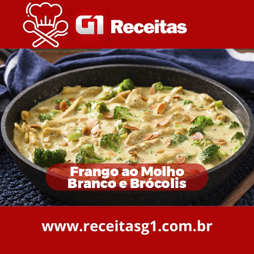 Frango com Molho Branco e Brócolis